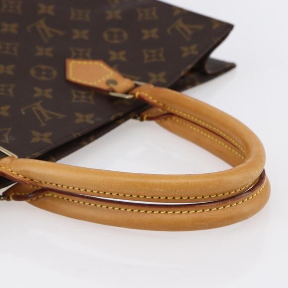 LOUIS VUITTON Monogram Sac Plat Hand Bag M51140 LV Auth...
